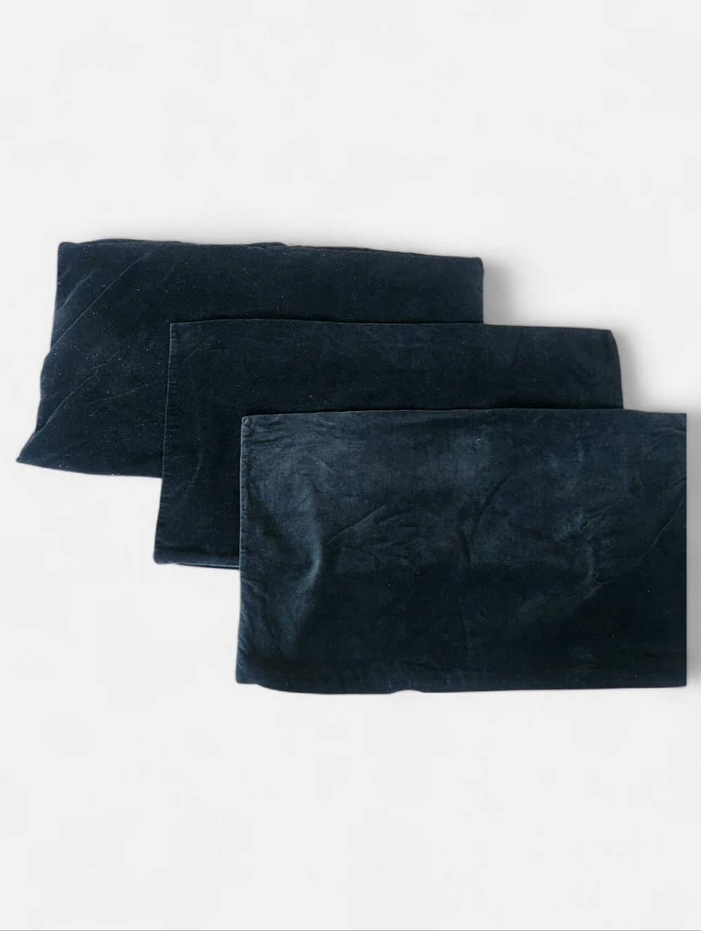Velvet Cushion Pillow Covers Set of 3 Deep Forest Green 25" x 15"